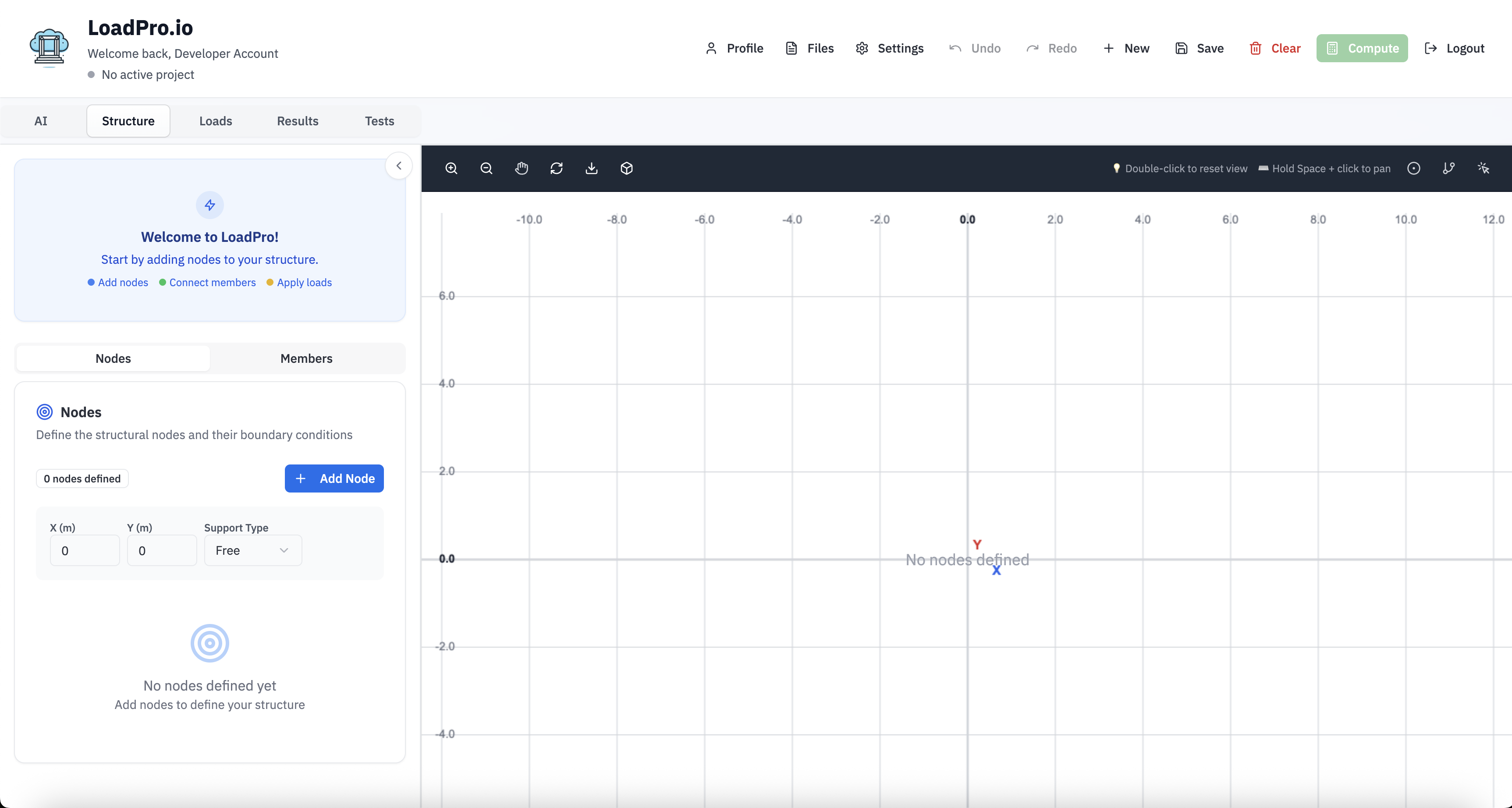 LoadPro Workspace Layout